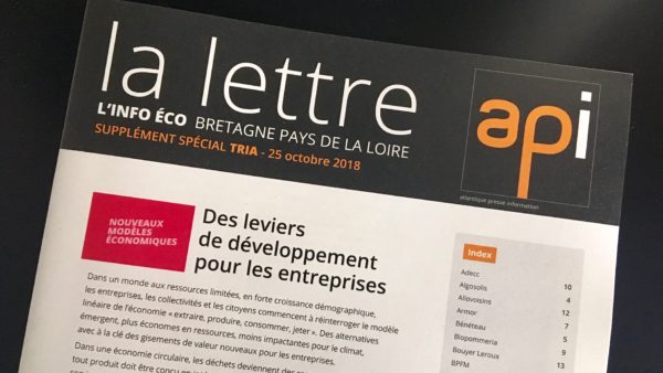 Le supplément spécial TRIA "Nouveaux Modèles économiques" de la Lettre API vient de sortir !