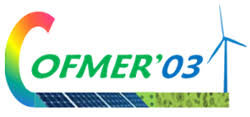 COFMER'03 : 3e édition Colloque franco - maghrébin sur les énergies renouvelables - (Marrakech)